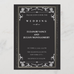 Invitación Silver Elegance Collection Wedding Invitation