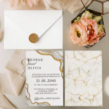 Silver & Gold Abstract Watercolor Wedding