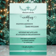 Silver Green Striped Tone on Tone Wedding