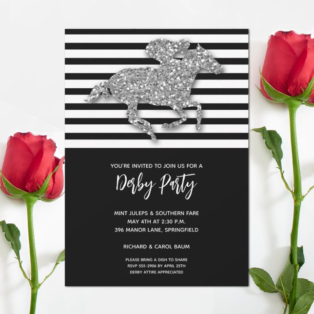 Invitación Silver Racehorse Derby Fiesta (Subido por el creador)