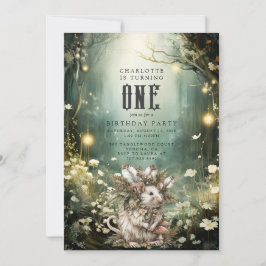 Invitación Silvestre Un ratón forestal encantado Primer cumpl