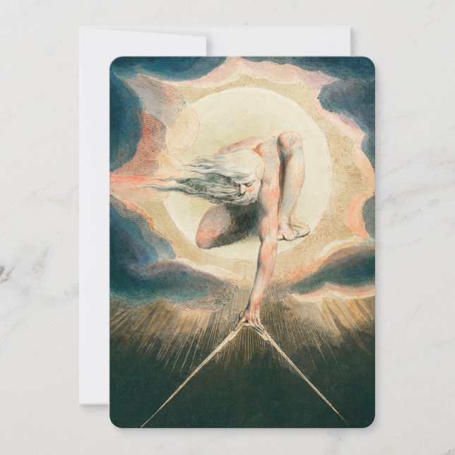 Invitación Simbolismo de la brújula terrestre de William Blak (Anverso)