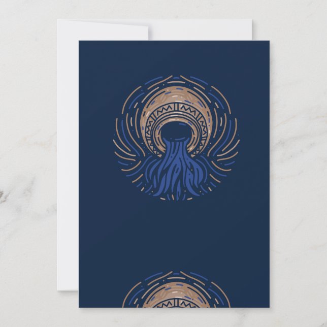 Invitación Símbolo Aquarius Zodiac (Anverso)