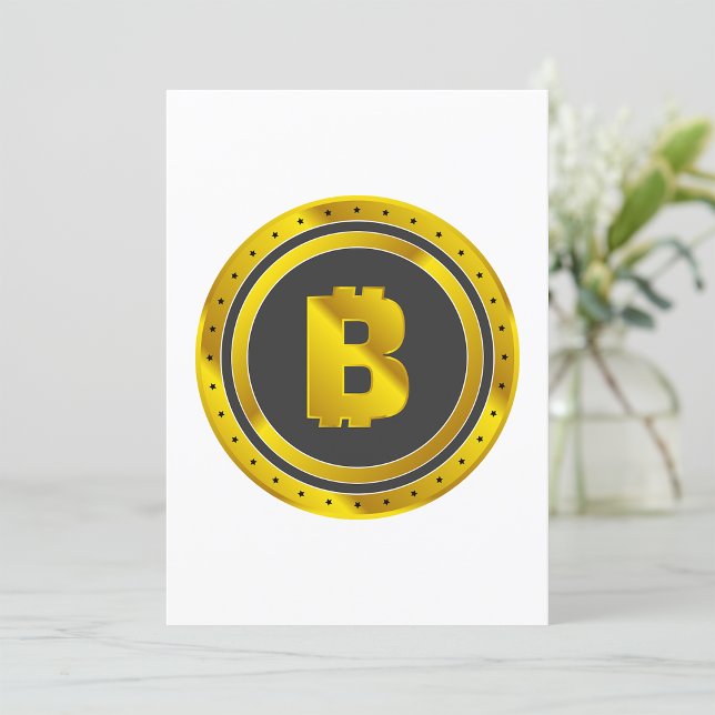 Invitación Símbolo de Bitcoin de oro Moneda digital (Subido por el creador)
