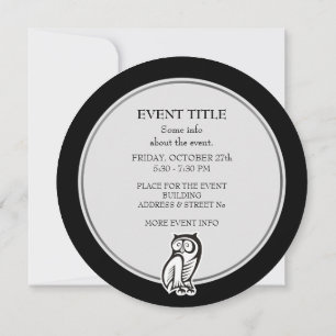 Invitación Símbolo de búho blanco