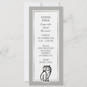 Invitación Símbolo de búho negro
