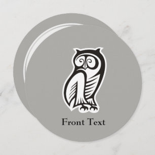 Invitación Símbolo de búho negro