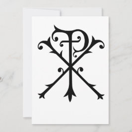 Invitación Símbolo de Chi Rho de Cristo cristiano Inspirador