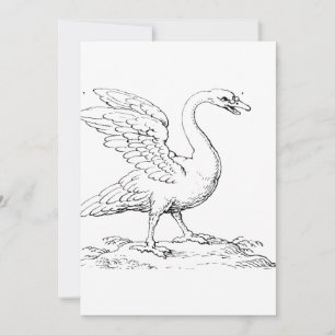 Invitación Símbolo de cisne de amor y fidelidad Arte refinado