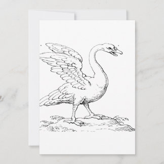 Invitación Símbolo de cisne de amor y fidelidad Arte refinado