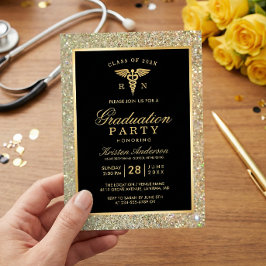 Invitación Símbolo de graduación de la escuela de enfermería 
