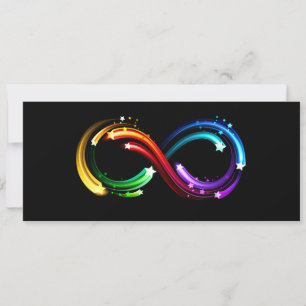 Invitación Símbolo de infinito de cometas de arcoíris