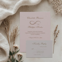 Símbolo de Infinito Polvo Rosa Gris Dorado Boda RS
