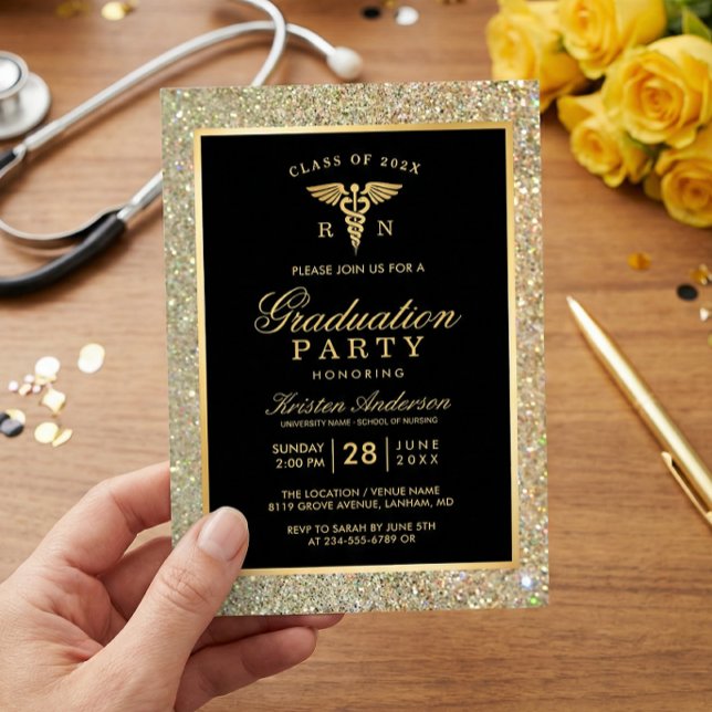 Invitación Símbolo de la Escuela de Enfermería Médica Fiesta  (Subido por el creador)