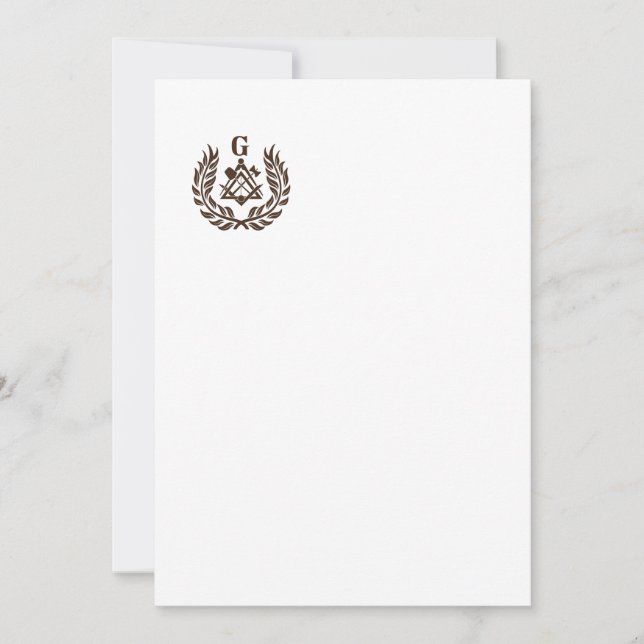 Invitación símbolo de la masonería (Anverso)