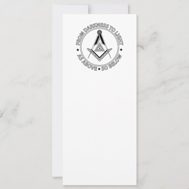 Invitación Símbolo de masonería (Anverso)