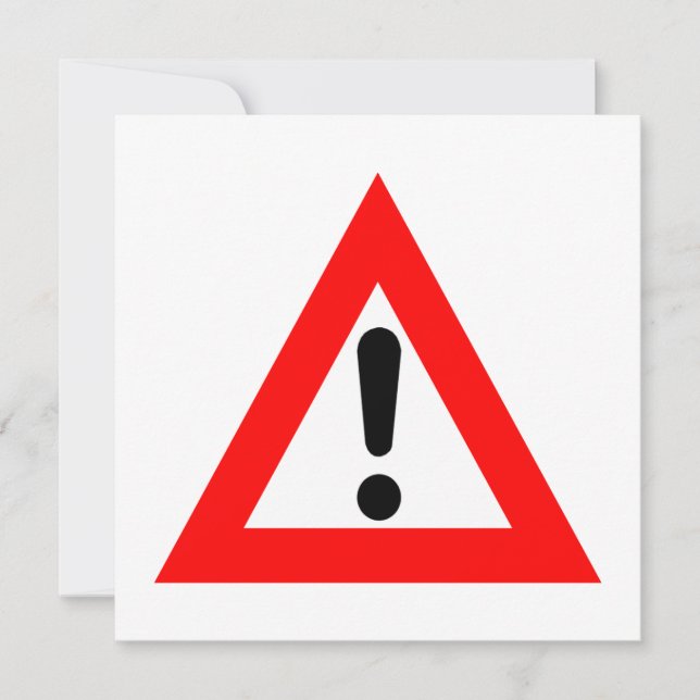 Invitación Símbolo de triángulo de atención (Anverso)