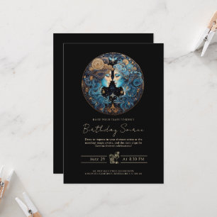 Invitación Símbolo de zodiaco de los gemelos celestes Géminis