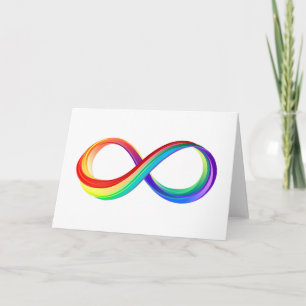 Invitación Símbolo infinito arcoiris en capas