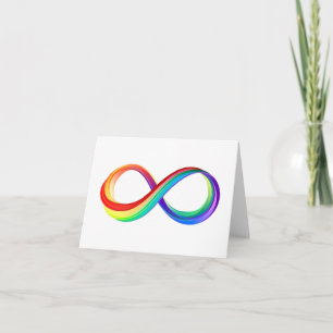 Invitación Símbolo infinito arcoiris en capas