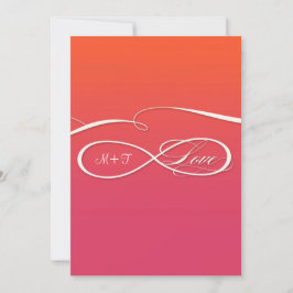 Invitación Símbolo infinito Rótulo Boda de amor infinito Ombr