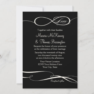 Invitación Símbolo infinito Rótulo Bodas de amor infinitos 2