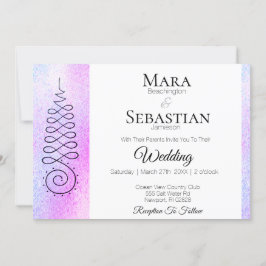Invitación *~* Símbolo sagrado Boda Pastel espiritual