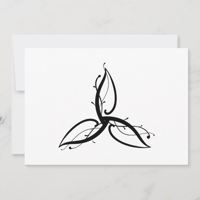 Invitación Símbolo Triquetra Odin Norse Wicca (Anverso)