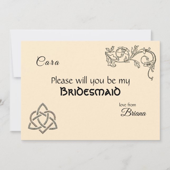 Invitación Símbolos celtas y follaje (Anverso)