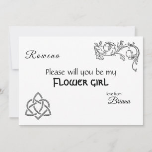 Invitación Símbolos celtas y follaje sobre blanco