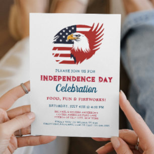 Invitación Símbolos de EE. UU. I Celebración del Día de la In