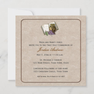 Invitación Símbolos de la Primera Comunión de Crema