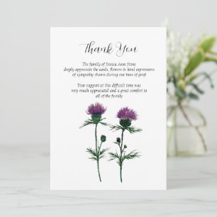 Invitación Simpatía Cardo Arreglos Florales Funeral Gracias