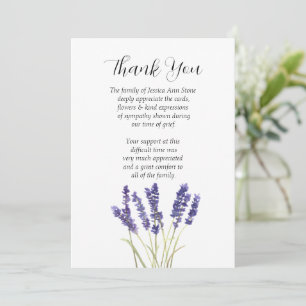 Invitación Simpatía de lavanda Arreglos Florales Funeral Agra
