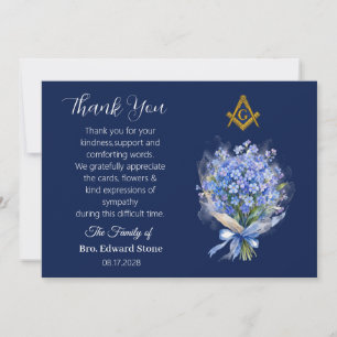 Invitación Simpatía Funeral Olvidame no Masón Libre