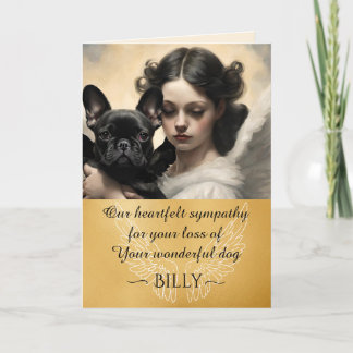 Invitación Simpatía por la pérdida Angel de arte de Bulldog F