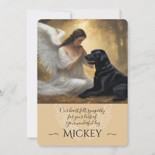 Invitación Simpatía por la pérdida de Black Lab Angel
