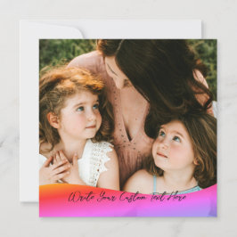 Invitación Simple 1 Photo Full Coverage - Script Text Overlay