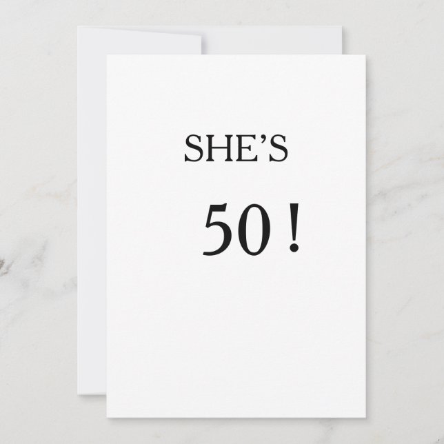 Invitación simple 50 cumpleaños (Anverso)