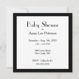 Invitación simple a Baby Shower