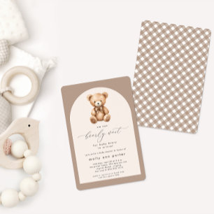 Invitación simple a Baby Shower de Bearly Wait Neu