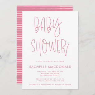 Invitación simple a Baby Shower para escritura a m