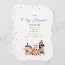 Invitación simple a Baby Shower Rústica de Woodlan