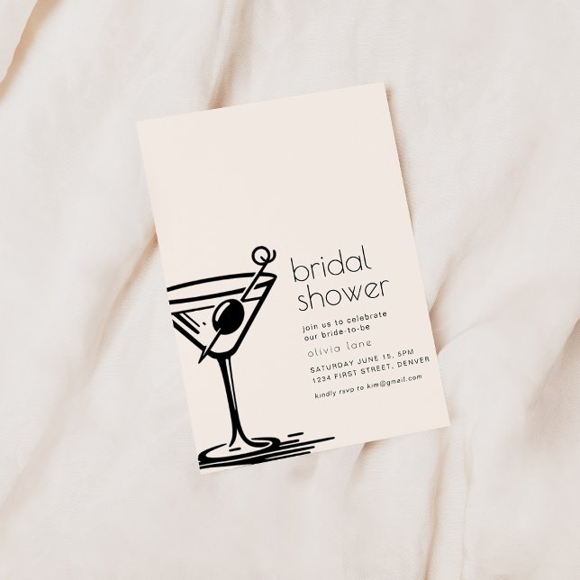Invitación simple a ducha de novia con vidrio Mart (Subido por el creador)