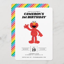 Invitación simple a Elmo 1er cumpleaños