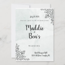 Invitación simple a la boda Minimalista