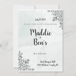 Invitación simple a la boda Minimalista