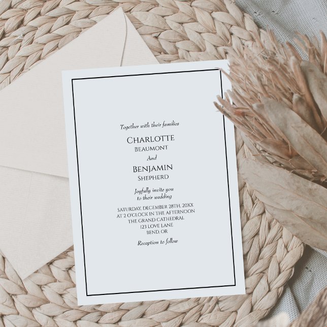 Invitación simple a la boda Minimalista (Subido por el creador)