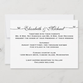 Invitación simple a la boda Minimalista
