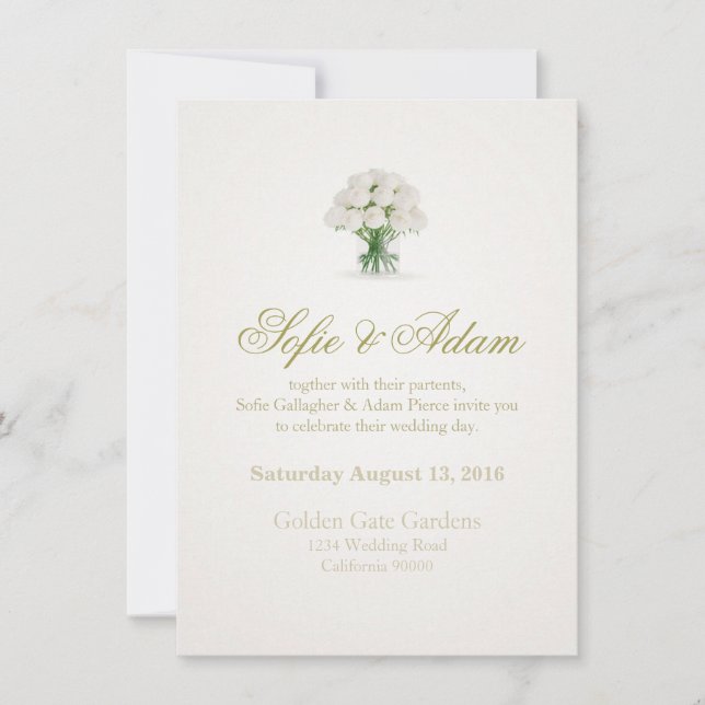Invitación simple a la boda moderna (Anverso)